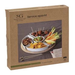 Service apéritif 6 pièces rond