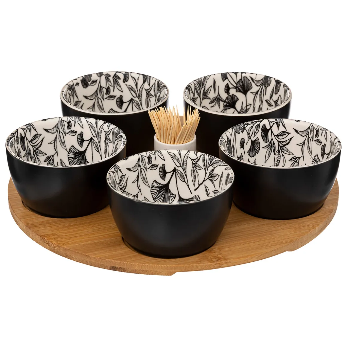 Service apéritif 7 pièces "White Floral"