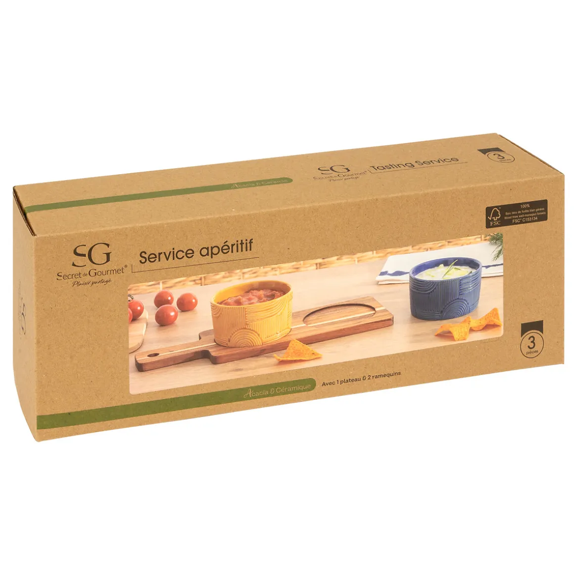 Set apéritif 3 pièces "Soleya"