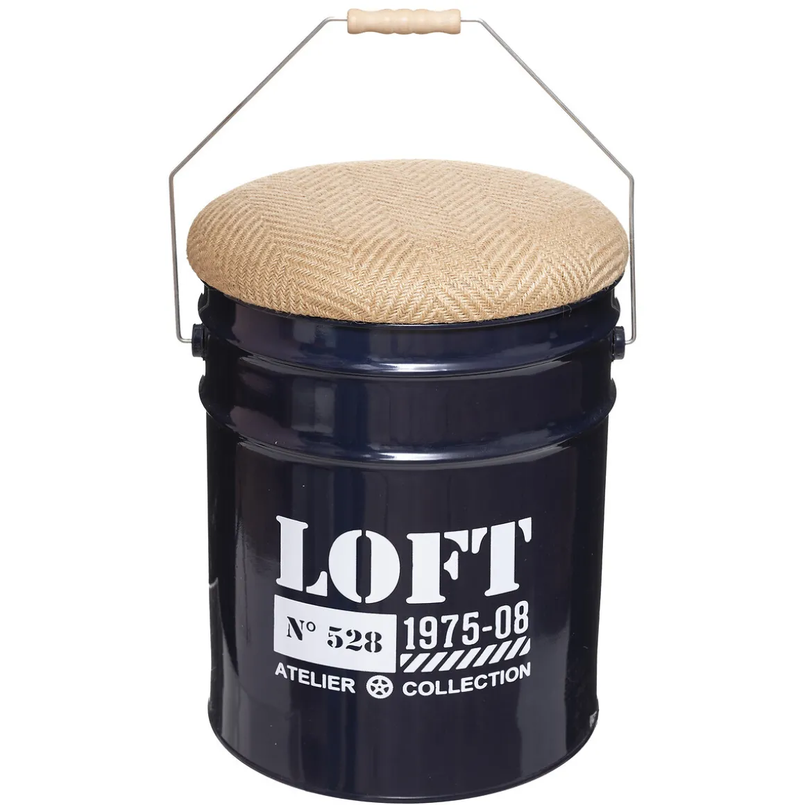 Set de 2 poufs bidons "Alfred"