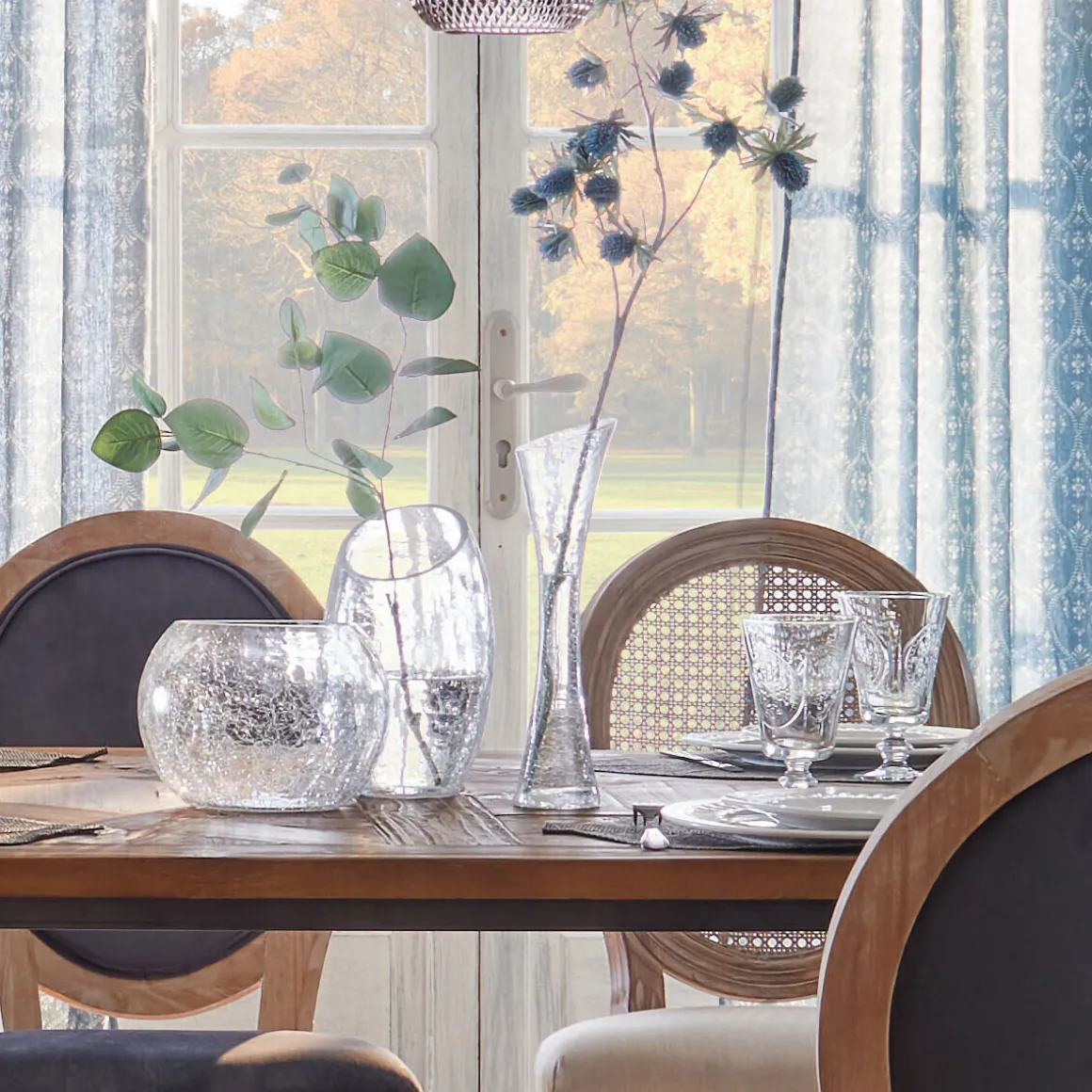 Soliflore, verre craquelé