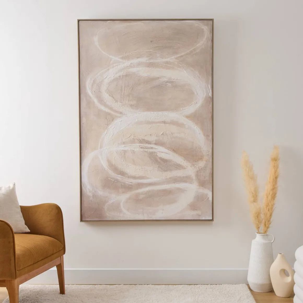 Toile peinte encadrée "Krisna"