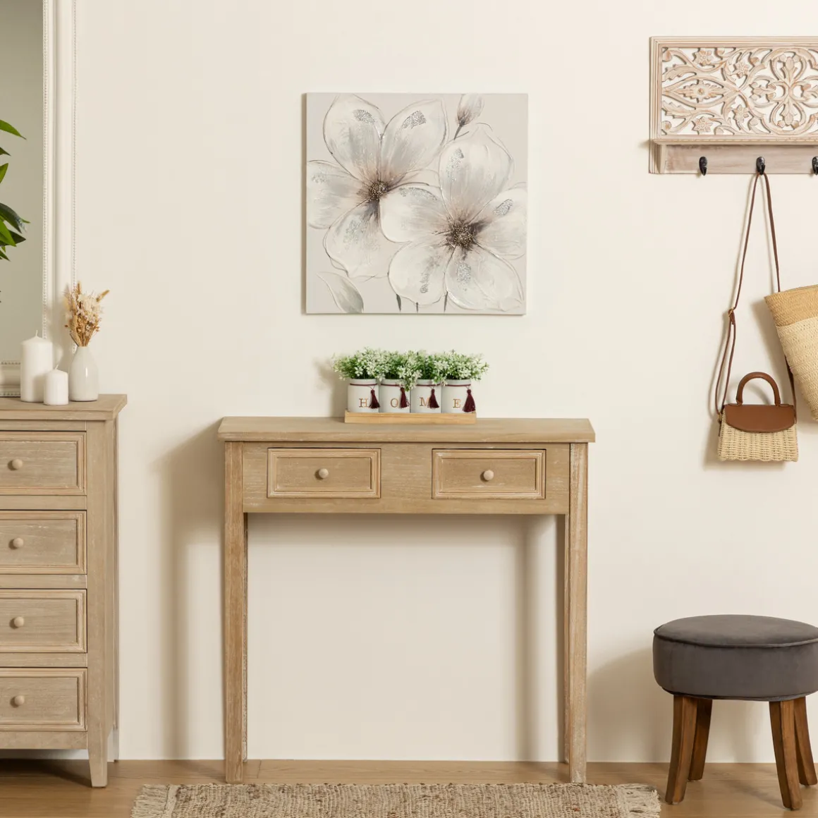 Toile peinte "Fleurs"