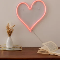 Tube néon mural LED "Coeur"