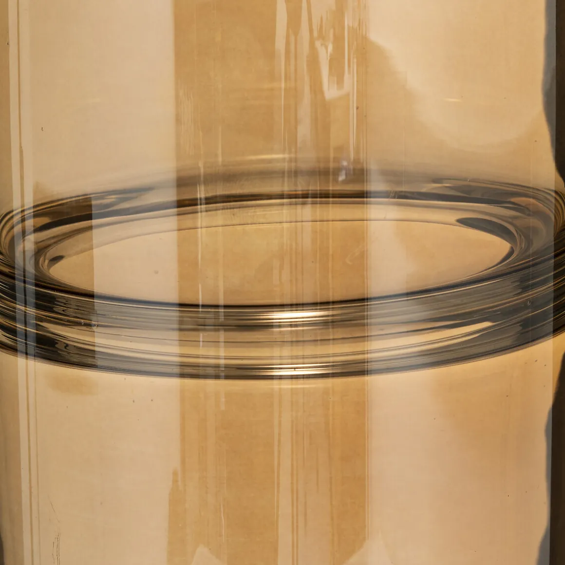 Vase plat "Line", verre