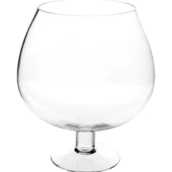 Vase sur pied verre