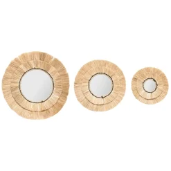 3 miroirs "Alba", Raphia