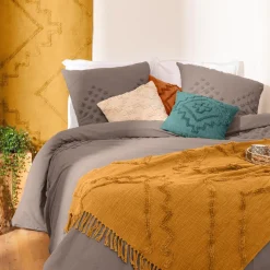 Jeté de lit "Inca", coton tufté