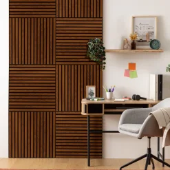 Lot de 2 panneaux décoratifs tasseaux bois Colva