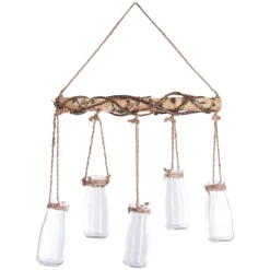 Set de 5 soliflores suspendus, verre